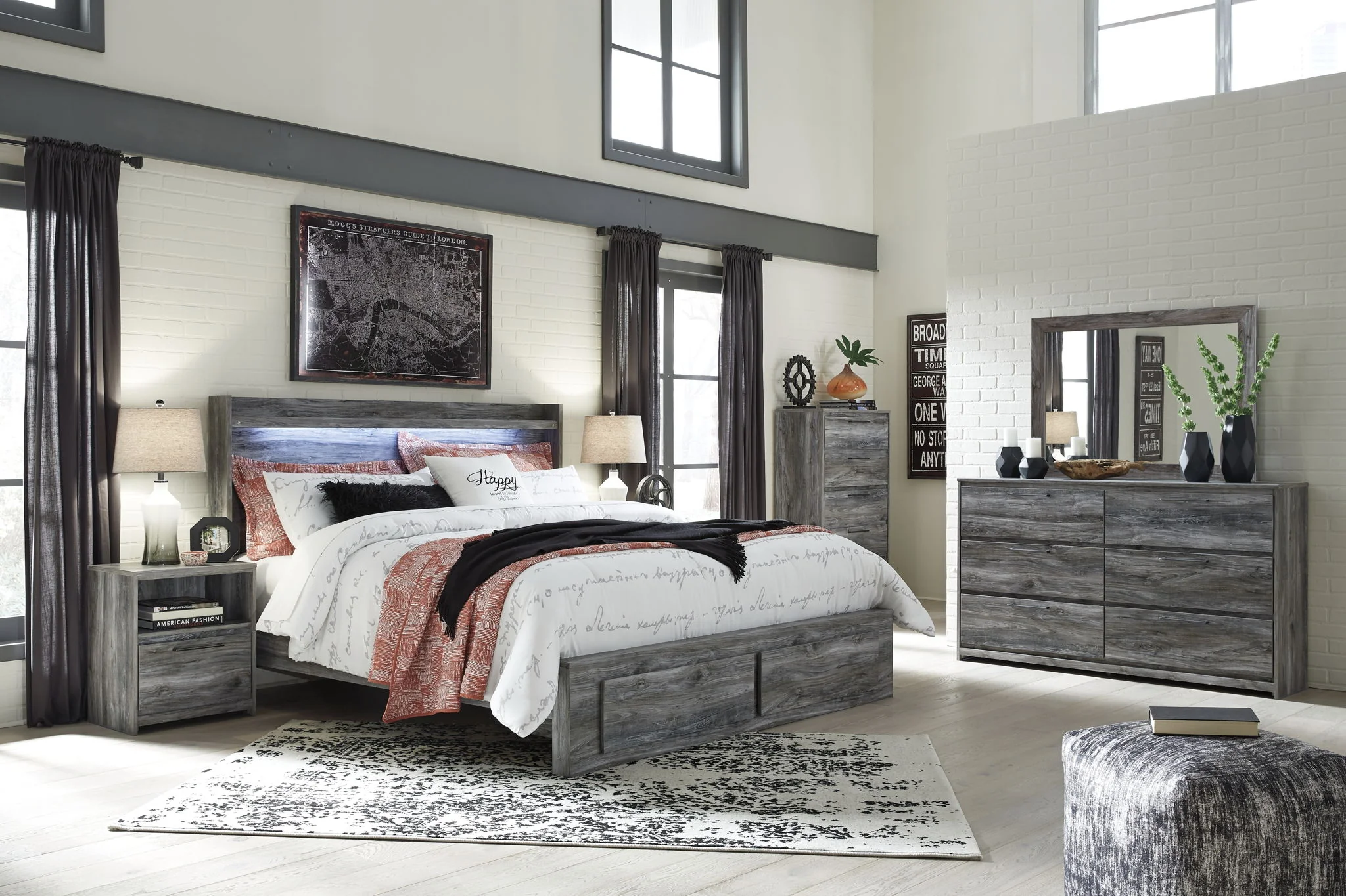 Baystorm - Panel Bedroom Set - Gray - Image 3