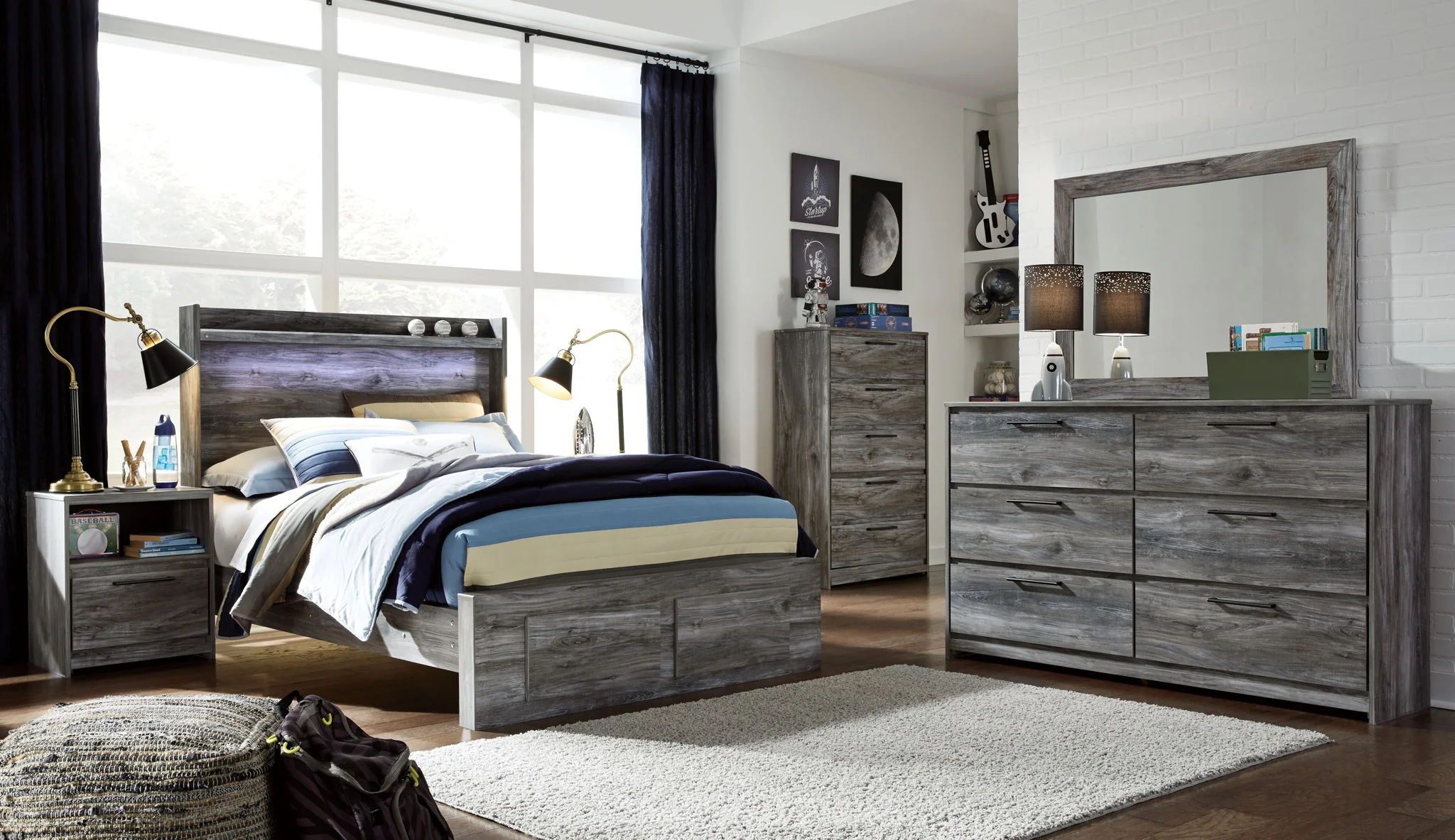 Baystorm - Panel Bedroom Set - Gray - Image 5