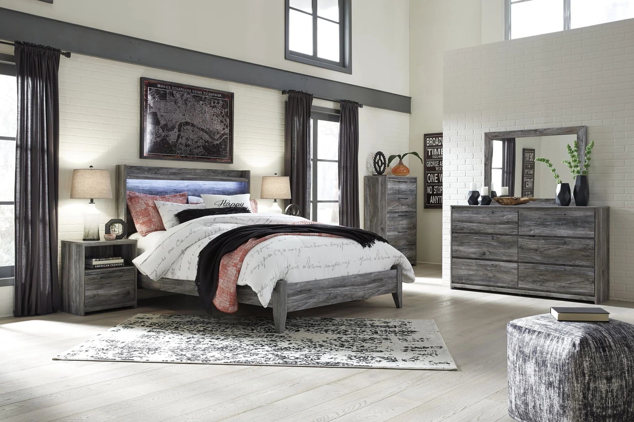 Baystorm - Panel Bedroom Set - Gray - Image 6