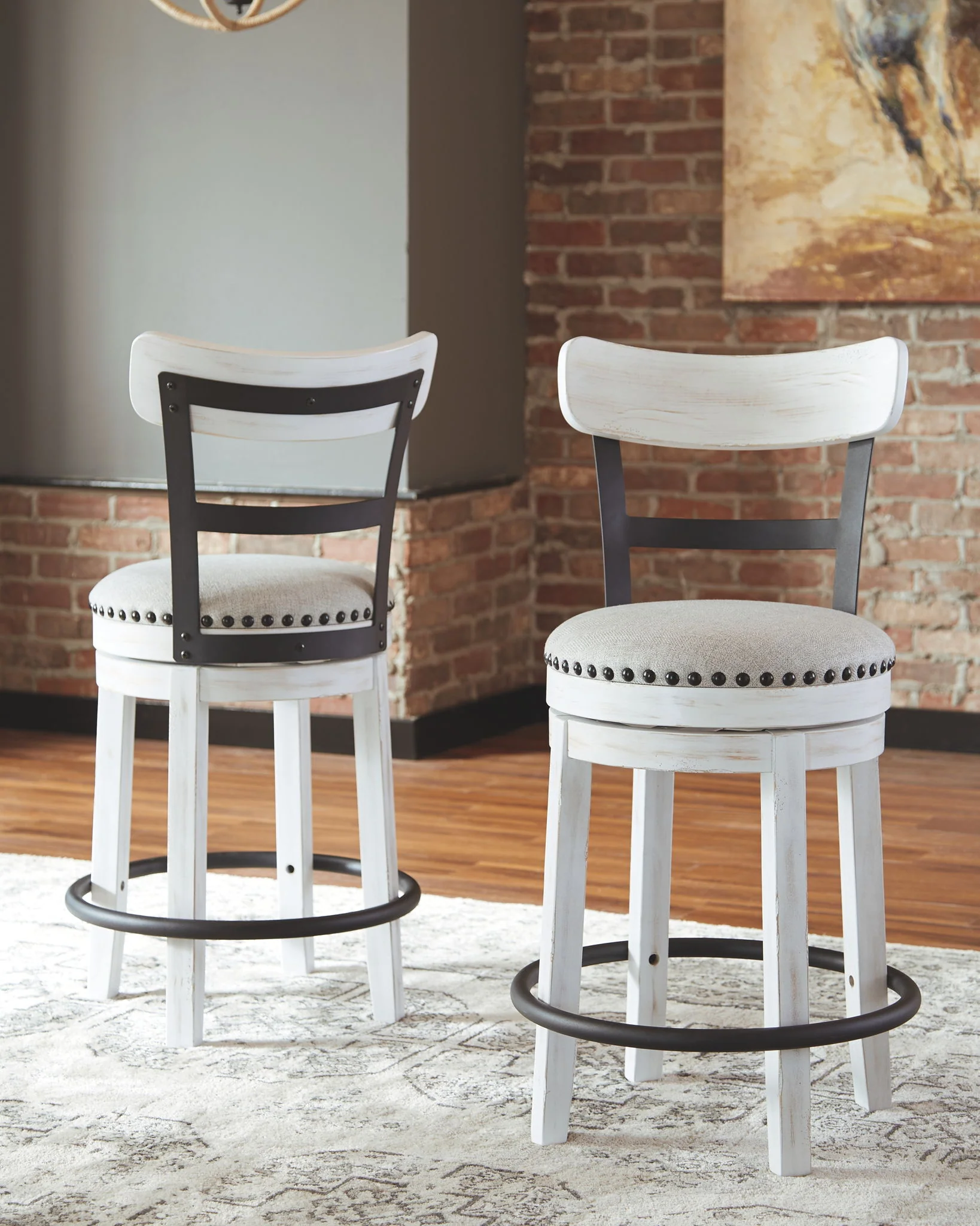 Valebeck - Full Back Swivel Stool - Image 5